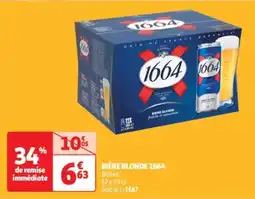 Auchan Supermarché Bière blonde 1664 offre