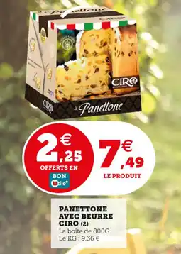 Utile CIRO Panettone avec beurre offre