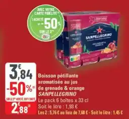G20 Boisson pétillante aromatisée au jus de grenade & orange sanpellegrino offre