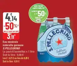 G20 Eau minérale naturelle gazeuse s.pellegrino offre