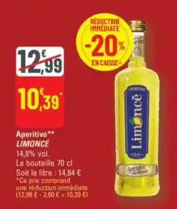 G20 Aperitivo limoncé offre