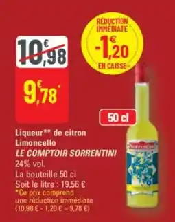G20 Liqueur de citron limoncello le comptoir sorrentini offre