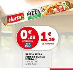 Utile HERTA Pâte à pizza fine et ronde offre
