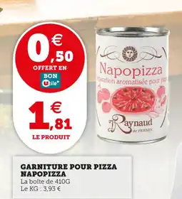 Utile NAPOPIZZA Garniture pour pizza offre