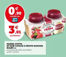 Utile RIANS Panna cotta et son coulis 5 fruits rouges offre