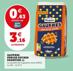 Utile PASQUIER Gaufres perles sucres offre