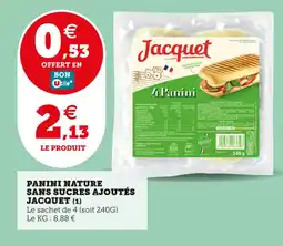Utile JACQUET Panini nature sans sucres ajoutés offre