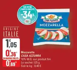 G20 Mozzarella casa azzurra offre