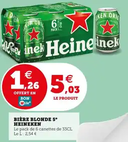 Utile HEINEKEN Bière blonde 5° offre