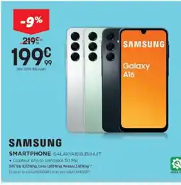 Pulsat SAMSUNG Smartphone galaxya16bleunuit offre