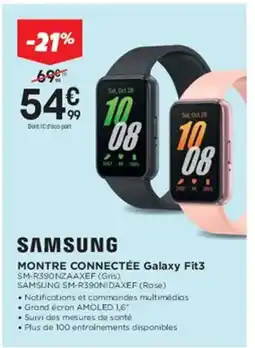 Pulsat SAMSUNG Montre connectée galaxy fit3 sm-r390nzaaxef offre