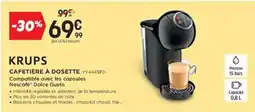 Pulsat KRUPS Cafetière à dosette yy4445fd offre