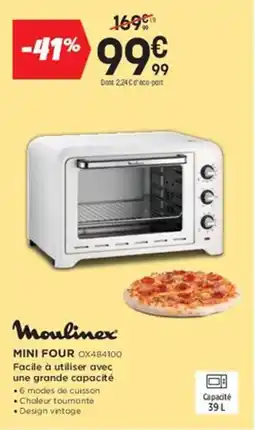 Pulsat MOULINEX Mini four ox484100 offre