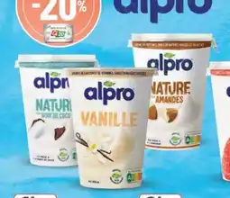 G20 Dessert végétal au soja vanille nature noix de coco ou aux amandes alpro offre
