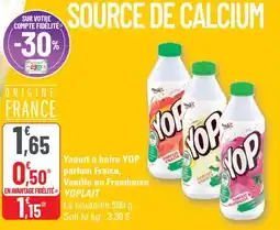 G20 Yaourt à boire yop parfum fraise vanille ou framboise yoplait offre