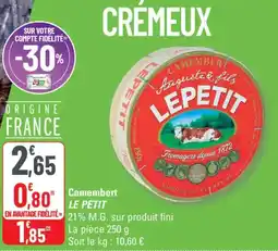 G20 Camembert le petit offre