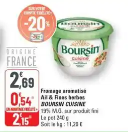 G20 Fromage aromatisé ail & fines herbes boursin cuisine offre