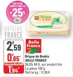 G20 Brique de brebis belle france offre