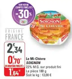 G20 Le mi-chèvre soignon offre