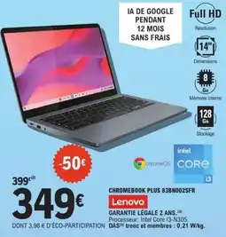 E.Leclerc Espace Culturel LENOVO Chromebook plus 83bn002sfr offre