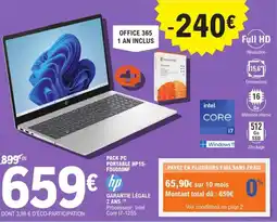 E.Leclerc Espace Culturel HP Pack pc portable hp15- fd0080nf offre