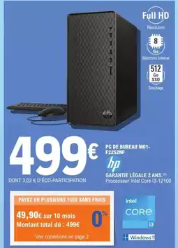 E.Leclerc Espace Culturel HP Pc de bureau m01- f2252nf offre
