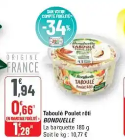 G20 Taboulé poulet rôti bonduelle offre