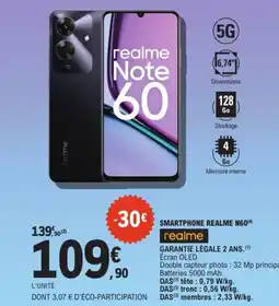 E.Leclerc Espace Culturel REALME Smartphone realme n60( offre