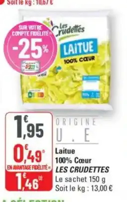 G20 Laitue 100% cĆur les crudettes offre