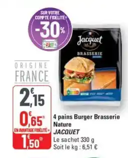 G20 4 pains burger brasserie nature jacquet offre
