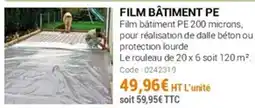 Agrial Film bâtiment pe offre