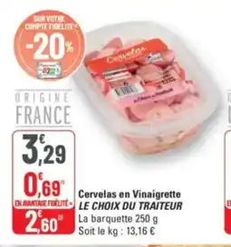 G20 Cervelas en vinaigrette le choix du traiteur offre