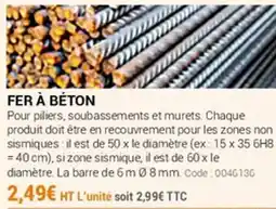 Agrial Fer à béton offre