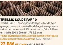 Agrial Treillis soudé paf 10 offre