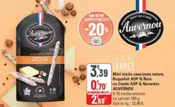 G20 Mini sticks saucisson nature roquefort aop & noix ou comté aop & noisettes auvernou offre