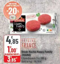 G20 Steak haché happy family charal offre