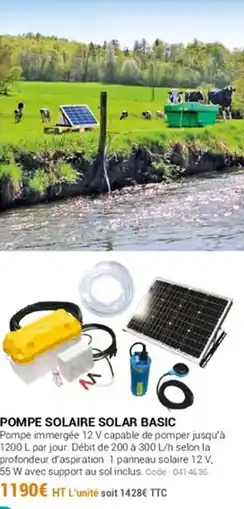 Agrial Pompe solaire solar basic offre