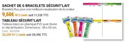 Agrial Sachet de 6 bracelets sécurit'lait offre