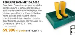 Agrial Pédiluve homme 160.1086 offre