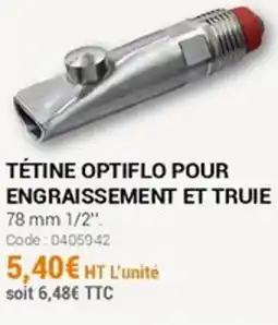 Agrial Tétine optiflo pour engraissement et truie offre