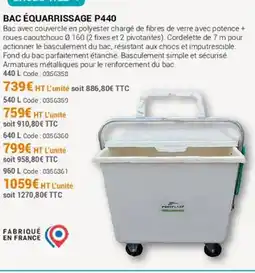 Agrial Bac équarrissage p440 offre