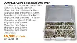 Agrial Goupille clips et bêta assortiment offre
