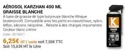 Agrial Aérosol karzhan graisse blanche offre
