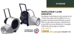 Agrial Ventilateur 1,5 kw 3400 m³/h offre