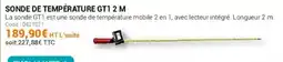 Agrial Sonde de température gt1 2 m offre