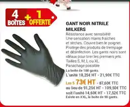 Agrial Gant noir nitrile milkers offre