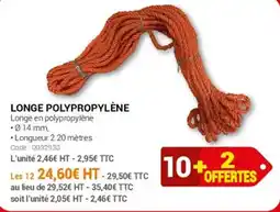 Agrial Longe polypropylène offre