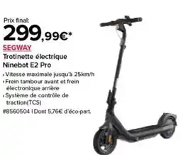 Costco SEGWAY Trotinette électrique Ninebot E2 Pro offre