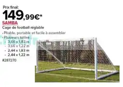 Costco SAMBA Cage de football réglable offre