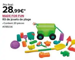 Costco MADE FOR FUN Kit de jouets de plage offre